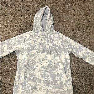 Gray and White Hoodie